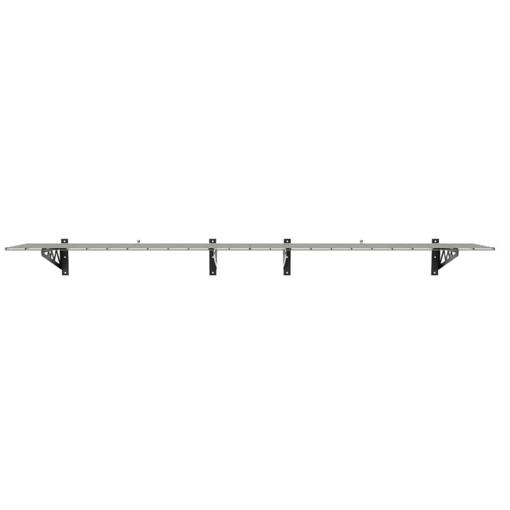 SafeRacks Heavy-Duty Wall Shelves With Multiple Black Brackets For Support