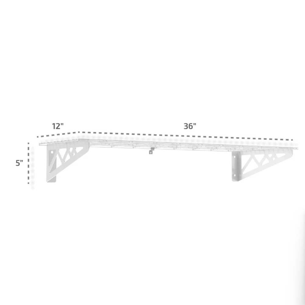 SafeRacks Wall Shelves 2 Pack With Dimensions Of 36 Inches In Length 12 Inches In Depth And 5 Inches In Height