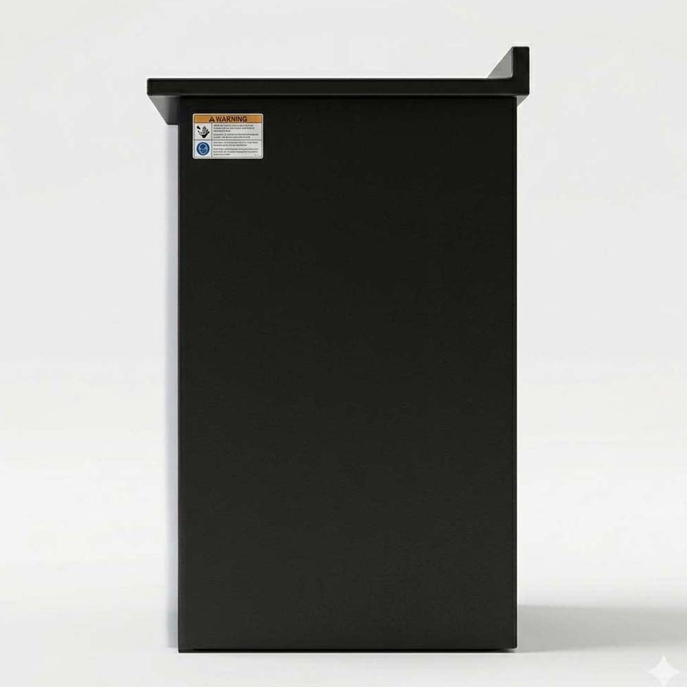 Side Panel View Of A Rolling Workbench Cabinet