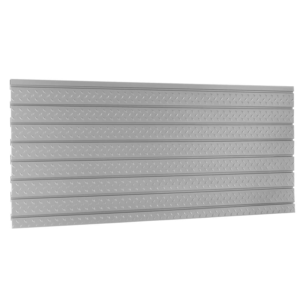 Silver Diamond Plate Slatwall Panel For Garage Storage