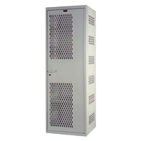 Single Tier Ventilated Locker 1-Wide By Hallowell With A Perforated Door And Sides For Ventilation