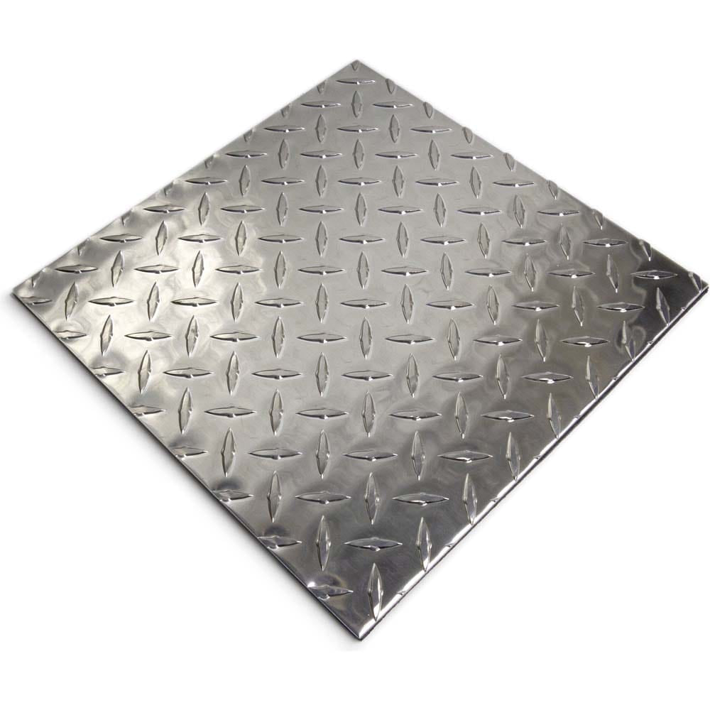 Racedeck Diamond Jack Plate Metal With A Silver Color Featuring A Pattern Of Raised Diamond Shaped Ridges Across Its Surface
