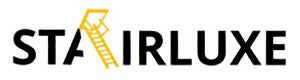 Stairluxe Logo with stylized A ladder graphic