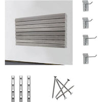 Light Gray storeWALL Small Standard Duty Starter System - 2 Slatwall Panels