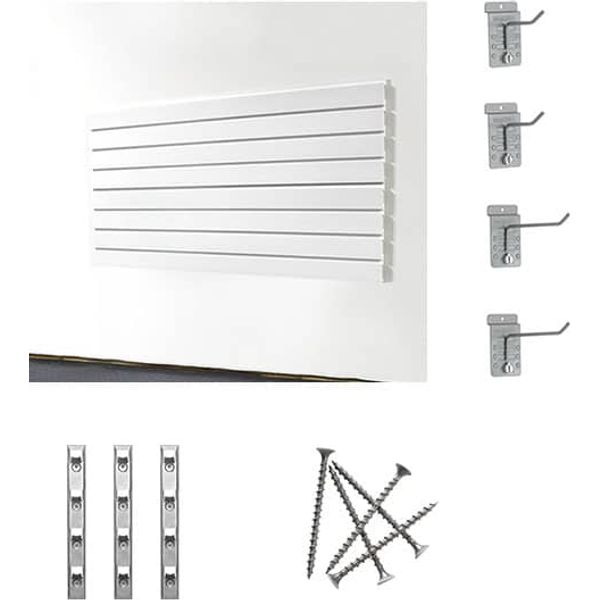Lavender storeWALL Small Standard Duty Starter System - 2 Slatwall Panels