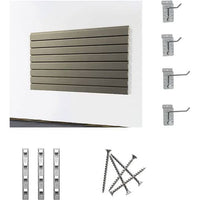 Dark Olive Green storeWALL Small Standard Duty Starter System - 2 Slatwall Panels