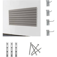 Light Gray storeWALL Small Standard Duty Starter System - 2 Slatwall Panels