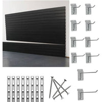Light Gray storeWALL Large Standard Duty Starter System - 8 Slatwall Panels