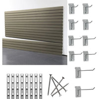 Dim Gray storeWALL Large Standard Duty Starter System - 8 Slatwall Panels