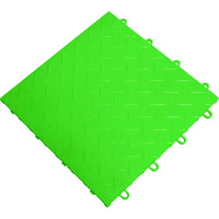 Sublime Green Race Tech Modular Flooring With A Diamond Textured Surface Featuring Raised Ridges