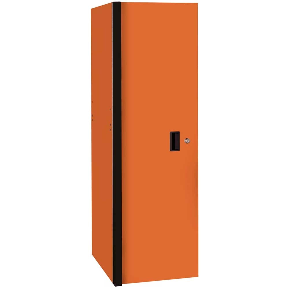 Tall Orange Extreme Tools RX Series Side Locker With A Single Door That Has A Recessed Handle And A Lock