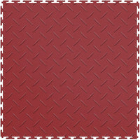 Terracotta Perfection Tile Diamond Plate Vinyl Floor Tile Featuring Raised Diagonal Lines