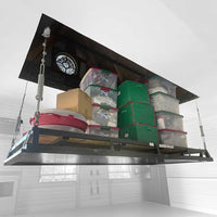 TheAtticLift Platform With Holiday Decorations Raising To Attic