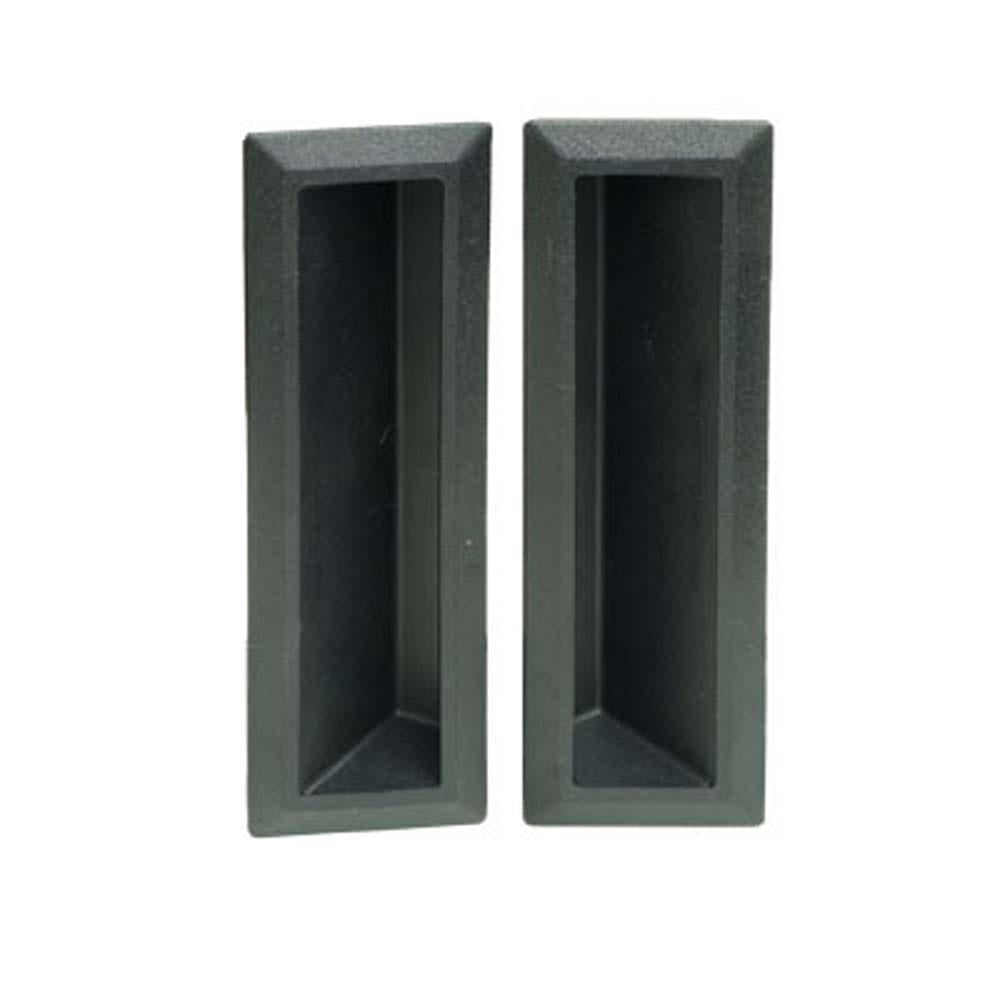 Two Craftline Black Plastic Handles 5 Inch With A Trapezoidal Cross Section