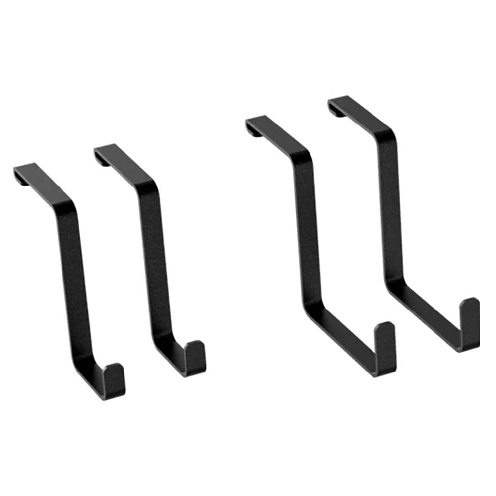 Two Pairs Of Black Metal NewAge Versarac Hooks In Different Sizes
