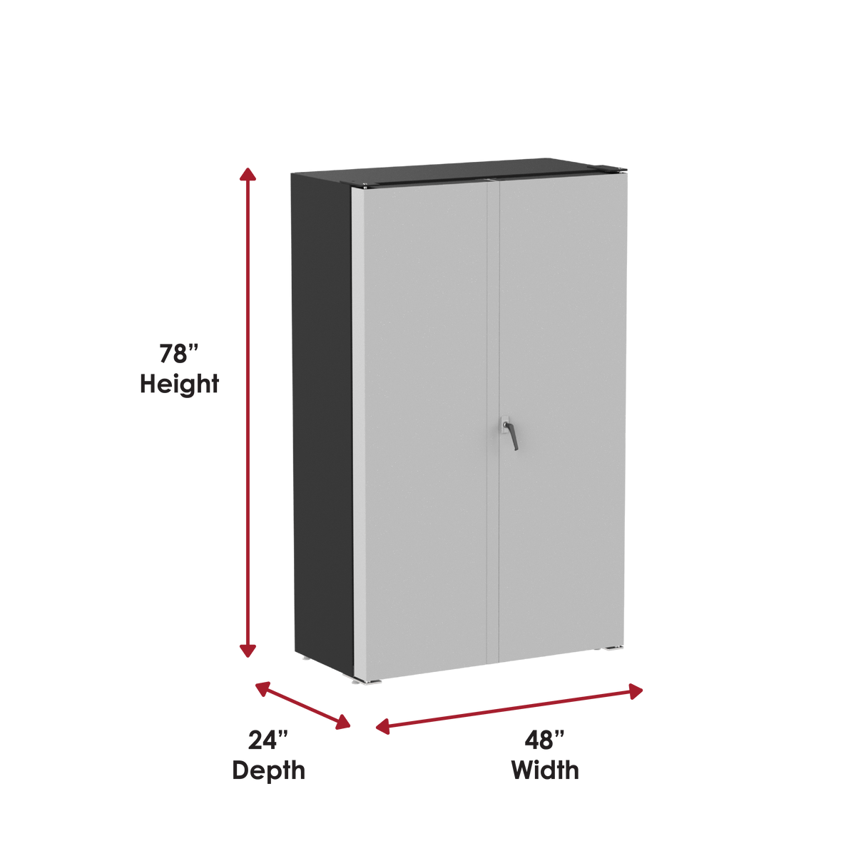 Gray Valley Craft Deep Door Cabinet with 9 Shelves