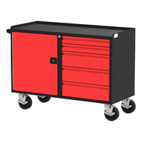 Valley Craft 48 Inch Workbench With Four Drawers On The Right And A Lockable Door On The Left