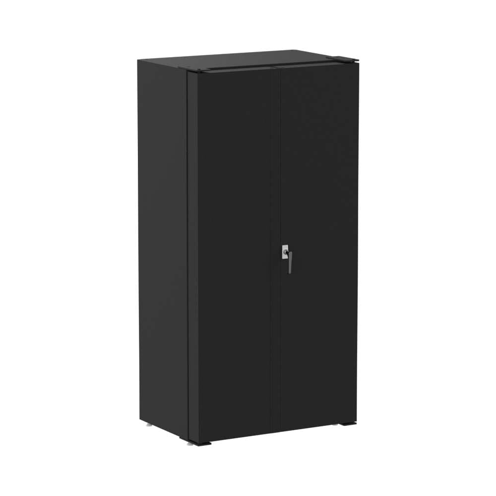 Valley Craft Deep Door Cabinet F89385BK With Two Doors And A Central Lock Standing On A Flat Surface