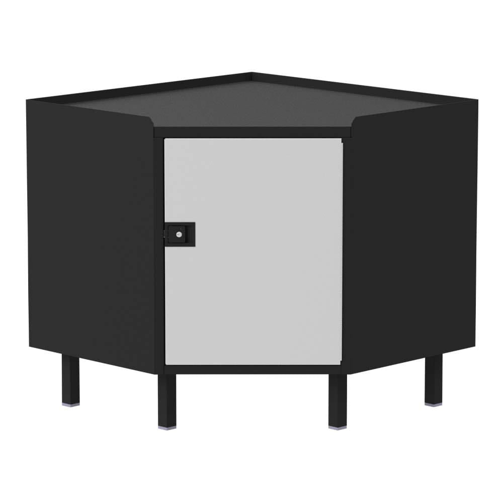Valley Craft Workbench For Corners With A Single Door And Four Legs Designed For Storage
