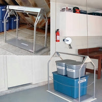 VersaLift Attic Lift With Empty And Loaded Storage Bins
