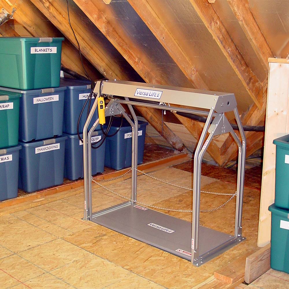 Versa Lift Attic Elevator in Raised Position