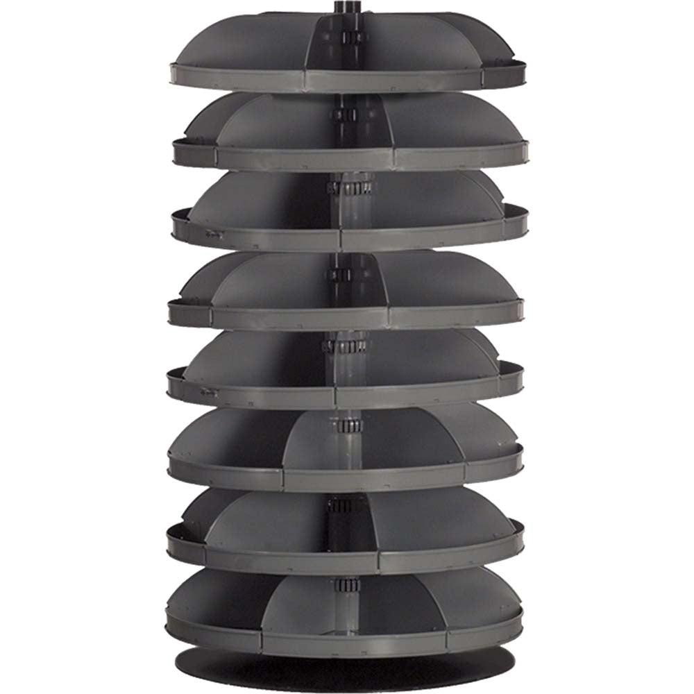 Vertical Stack Of Durham Revolving Rotabin 8 Shelves