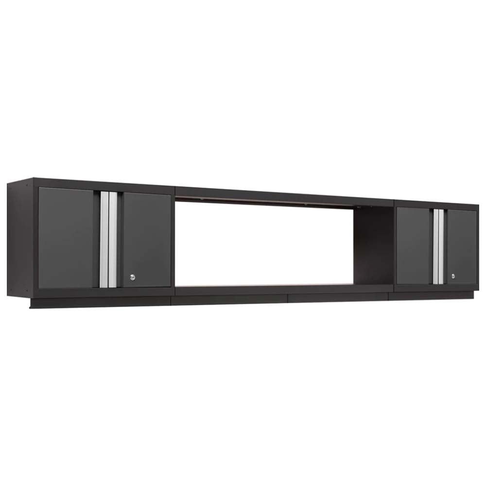 Wall Cabinet Set Bold 3.0 Series 3 Piece With 72 Integrated Display Shelf Featuring Two Lockable Doors
