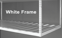 White Frame Onrax Ceiling Mounted Racks