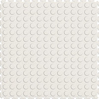 White Perfection Floor Tile With Seamless Pattern Of Circular Perforations