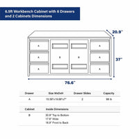 Workbench Cabinet Dimensions Chart