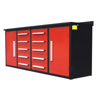 Workbench Cabinet With Two Swing Doors And Eight Drawers