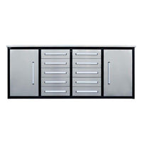 Workbench Cabinet With Two Tall Side Doors And Ten Center Drawers