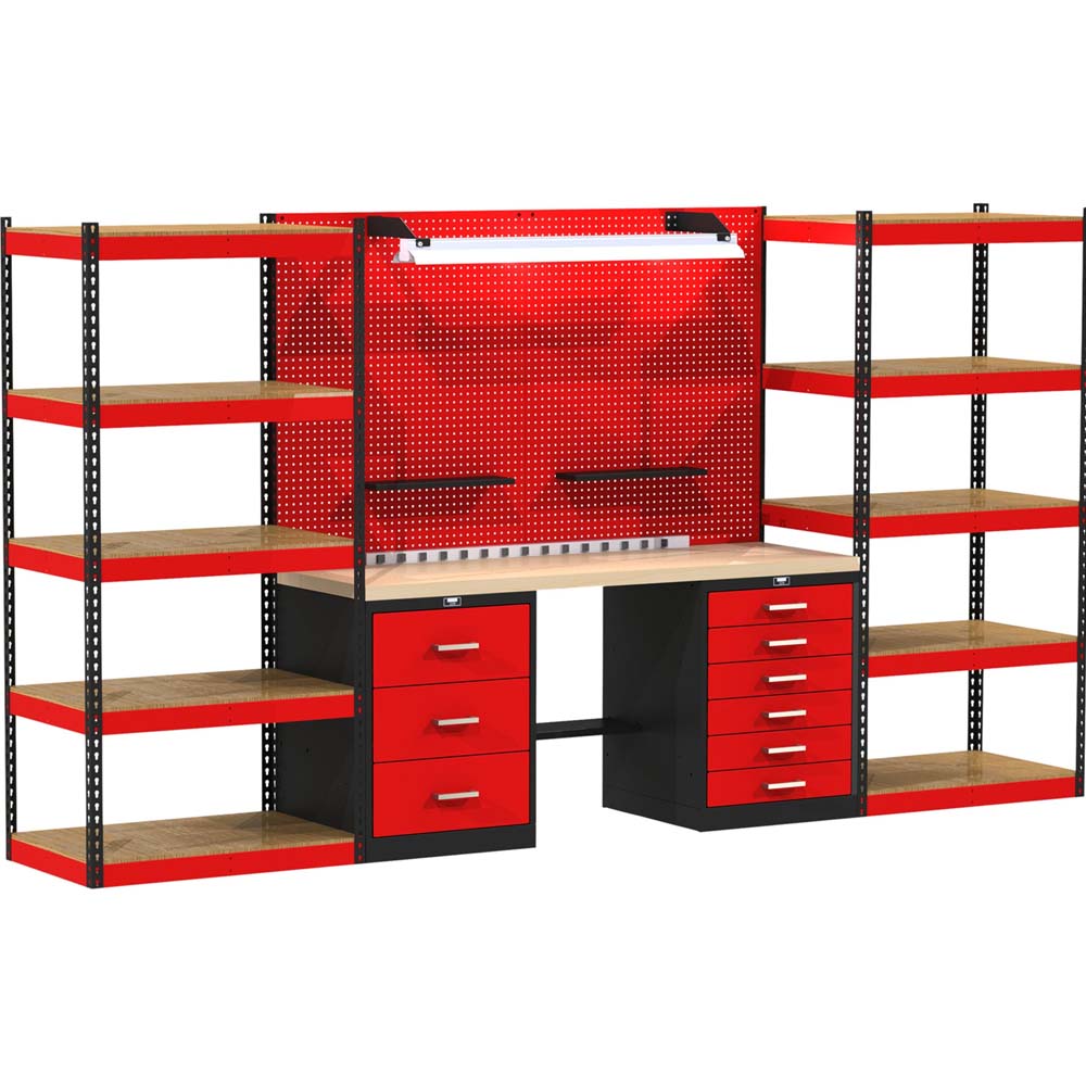 Hallowell Fort Knox Modular Workbench with Wood Top