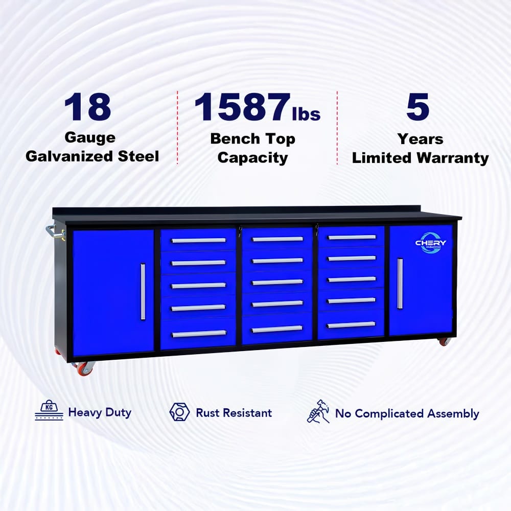Workbench Promo Graphic Highlights 18 Gauge Galvanized Steel