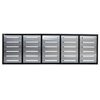 Workbench Storage Cabinet Features Five Columns Of Drawers Topped With A Smooth Work Surface