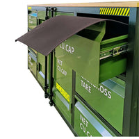 Workbench With An Open Flap Door And Sliding Storage Bin