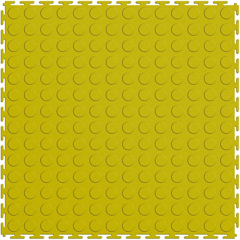 Yellow Perfection Floor Tile Co, Textured Surface With A Pattern Of Circular Indentations