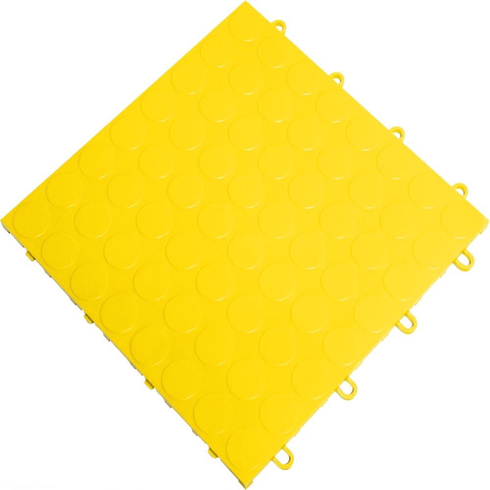 Yellow Racedeck Circle Trac With A Circular Textured Pattern