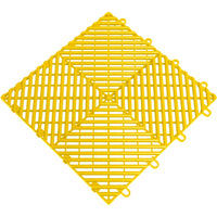 Yellow Racedeck Freeflow With A Diamond Shaped Pattern Composed Of Intersecting Bars That Form A Grid