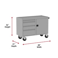 Valley Craft 48" Wide Workbench with Caster Wheels