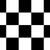 Black and White Checkerboard with Black Border / 5' x 10'