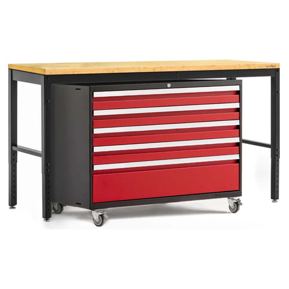 Newage Products Pro 3.0 Series 42&quot; Tool Cabinet And 84&quot; Workbench With Worktop