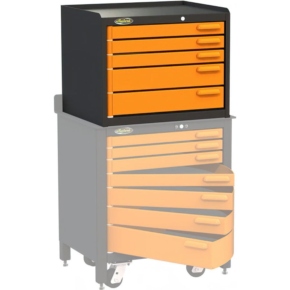 Tan Swivel 5-Drawer 30-inch Benchtop Cabinet PRO222405